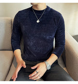 Skatercore Graphic tee – Autumn Winter Semi Turtleneck Stretch Slim Fit Long Sleeve T