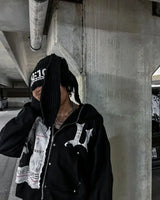 Harajuku Hip Hop Retro Patch Oversized Hoodie Sweatshirt Punk Rock Got