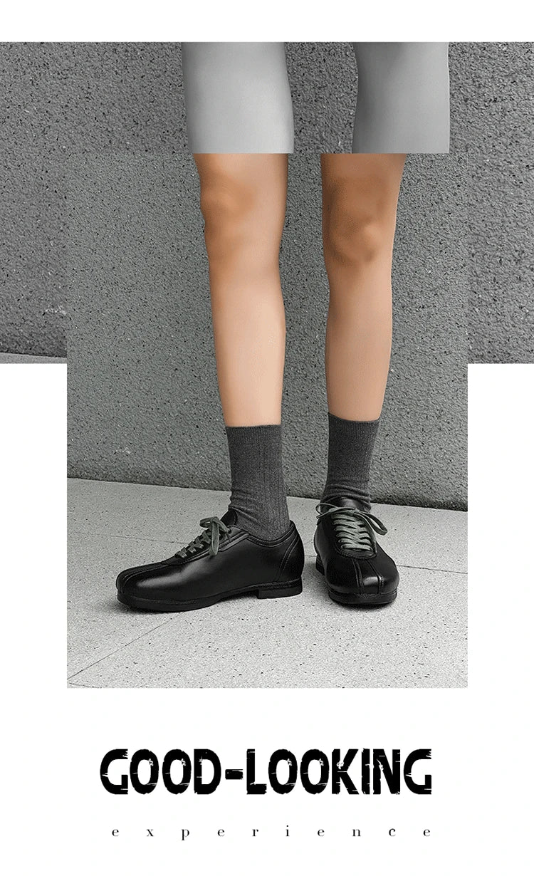 Vintage Casual Leather Shoes Men Women Streetwear Fashion Lightweight Commute Business Leather Derby Shoes
