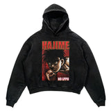 2024 Men Spring Hoodie Retro Japanese Anime Graphic Hoodies Boxer Hip