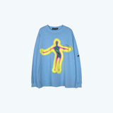 Vaporwave Aesthetic print tee – Distorted Portrait Printing Short Sleeved T Shirt Hip Hop Su