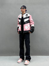 racing jackets fashion letter embroidery patchwork zipper jacket coats men hip hop pu lether outerwear casual streetwear nan  - variant style ec7f37 for streetwear fashion