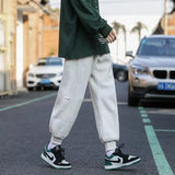 2023 autumn new light luxury fashion pants men all match loose casual sports pants all match boutique clothing simple style unique default style 3633