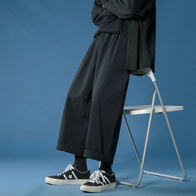 cotton casual pants men fashion oversized wide leg pants men streetwear hip hop loose straight pants mens vintage trousers m 3xl urban fashion pants