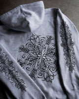 graphic fire hoodie with soft construction and layered fit, streetwear essential style, street fashion menswear trend for sea