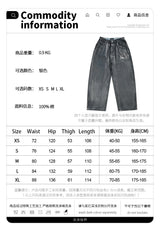 Autumn/winter 2024 loose wash jeans with silver coating