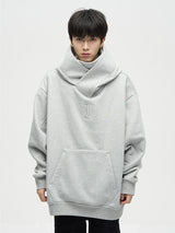 Autumn Ninja Streetwear Turtleneck Hoodies For Men Letter Embroidered Hip Hop Fashion Sweatshirts Y2K Vintage Fleece