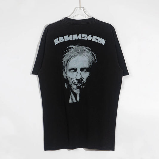 cyberpunk graphic tee featuring vintage vtg germany rock band retro portrait print washed old casual oversize cotton high street tops t shirts