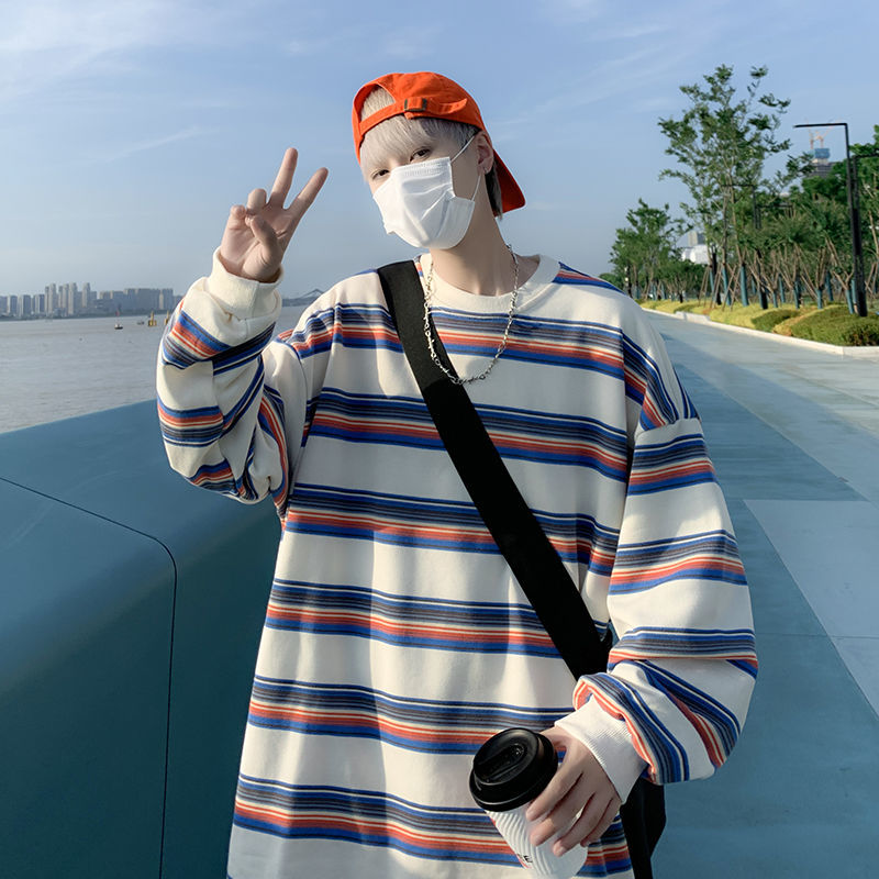 Trapwear Tribal flame – 2023 Spring New Fashion Striped Long Sleeved Comfortable Cas