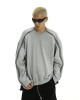 Hip Hop Sweatshirt O-neck Harajuku Skateboard Streetwear Zipper Up Pullover Unisex Casual Autumn Winter Loose Tops Men Clothing