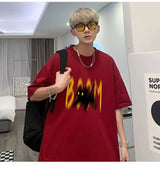 Cyberpunk Aesthetic piece – Japanese Fun And Trendy Cat Print New Short Sleeved T Shirts