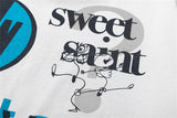 All-black trap t-shirt with reflective money print