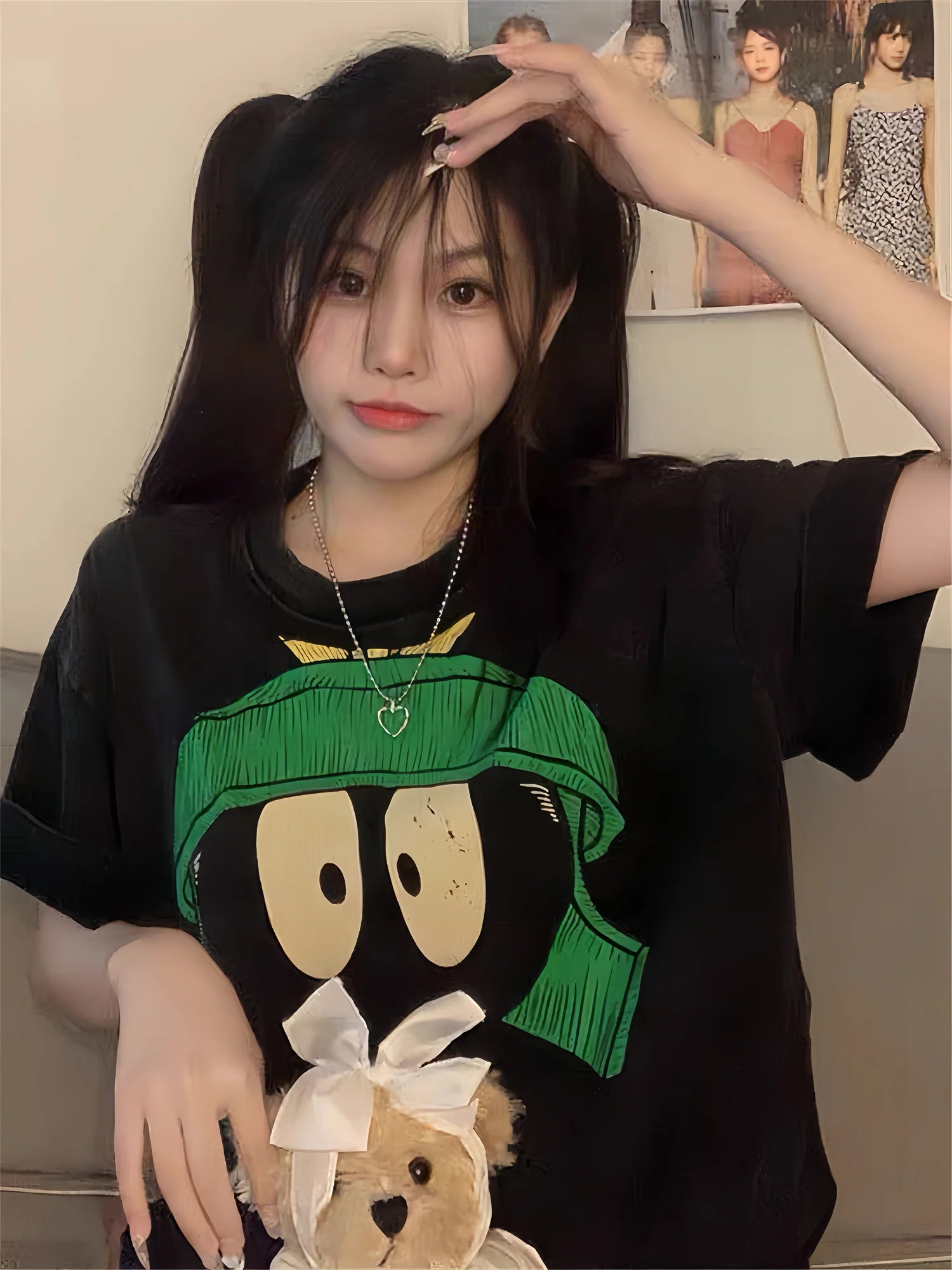 Y2K graphic tee featuring vintgae talk retro tops anime printing high street cotton quality t shirt