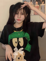 Y2K graphic tee featuring vintgae talk retro tops anime printing high street cotton quality t shirt