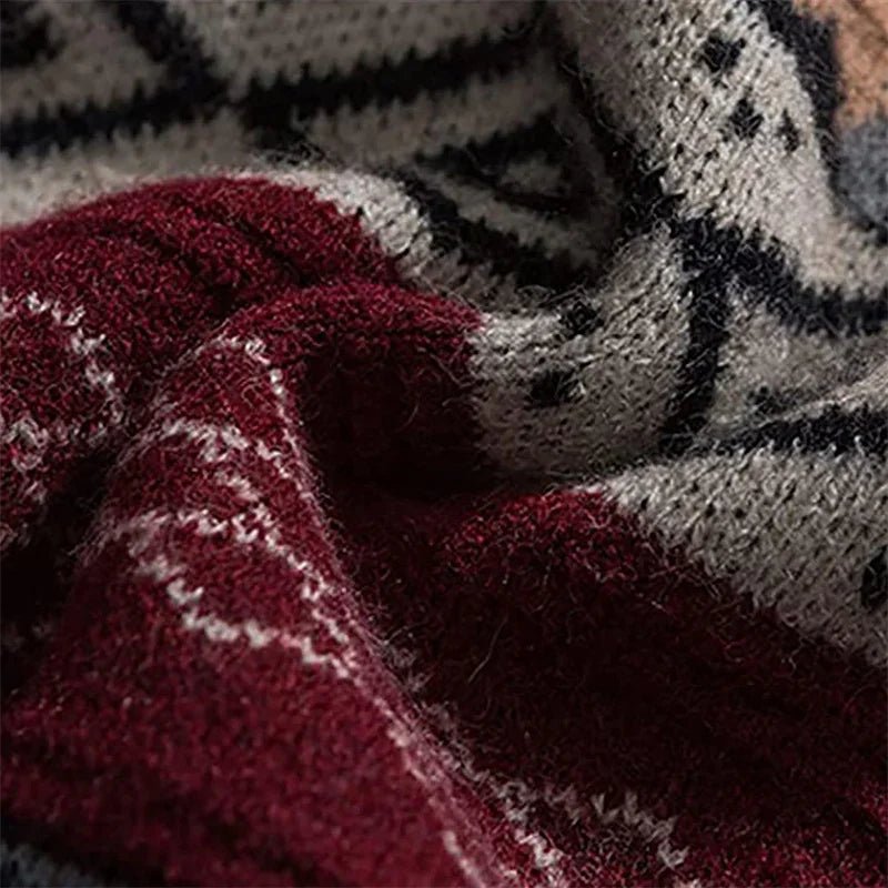 grunge oversized knit streetwear piece for layered look and winter street fits, ideal for men’s fashion and seasonal streetwe