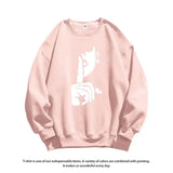 Oversized Loose Printed Sweatshirt Autumn Mens Korean High Quality Top