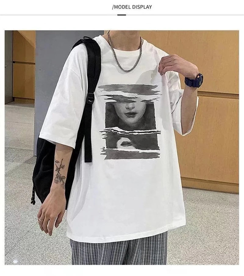 Cyberpunk Oversized shirt – Beautiful Women Graphic Print T Shirts Mens Creativity Cotto