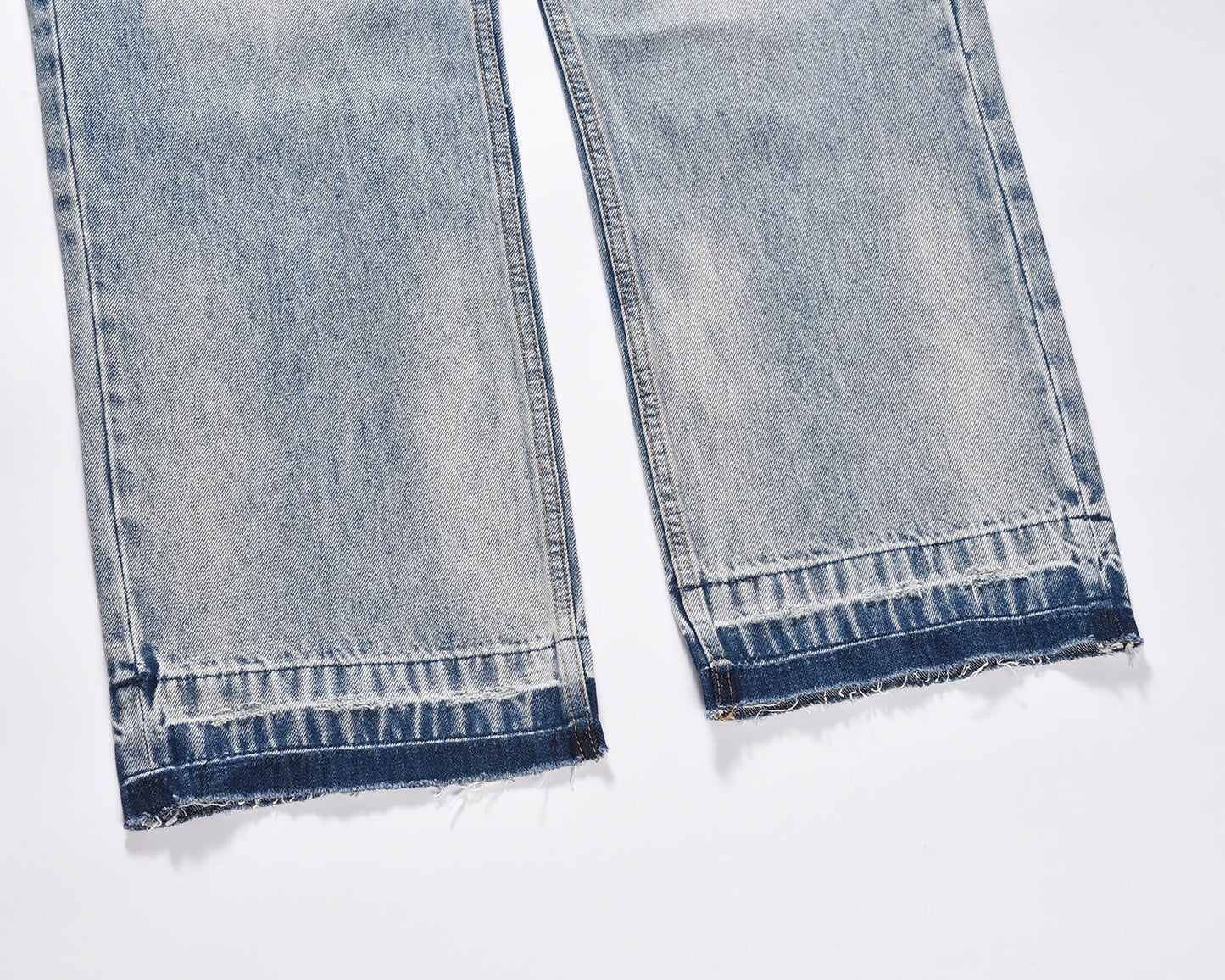 kanye west heavy industry high street jeans straight tube washed knives cut ground edges sagging jeans pants holes for men unique jeans style 2030
