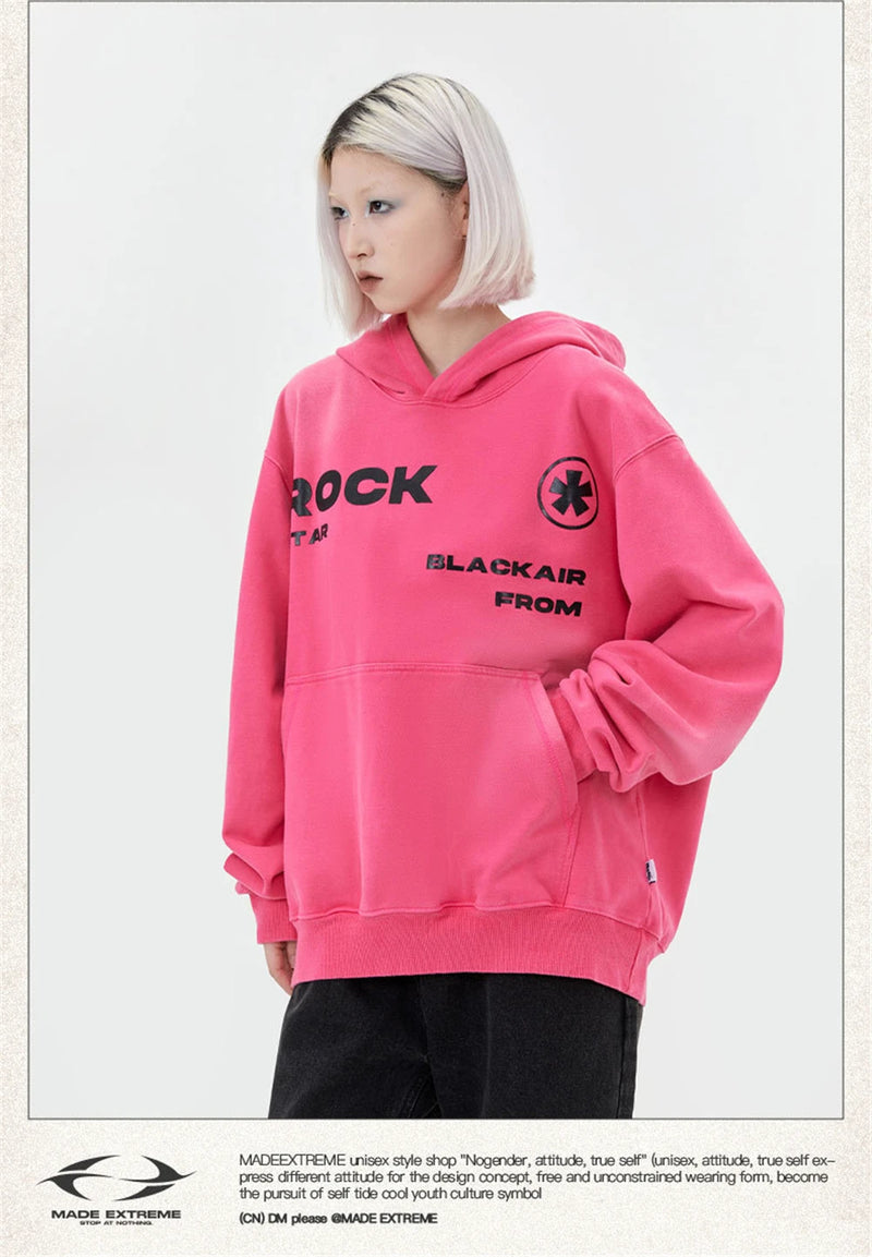 2023 Hip Hop Hoodie Streetwear Unisex Sweatshirt Letter Graphic Haraju