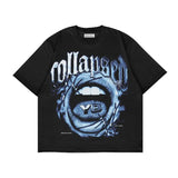 Anime Vintage print – Harajuku Oversized T Shirt Fashionable Oral Letter Pattern P