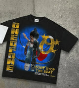 Street Hip-hop Rock Cartoon Anime Print Oversized Short-sleeved T-shirt Y2k Harajuku Gothic Punk Casual Loose Men Women Clothing