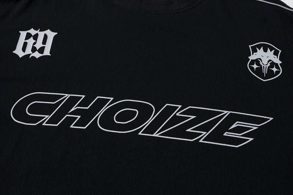 Harajuku Broken heart – Y2K Streetwear Reflective Strip White Black Oversized T Shir