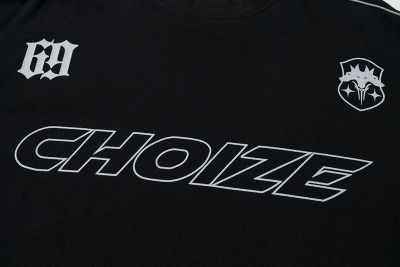 Harajuku Broken heart – Y2K Streetwear Reflective Strip White Black Oversized T Shir