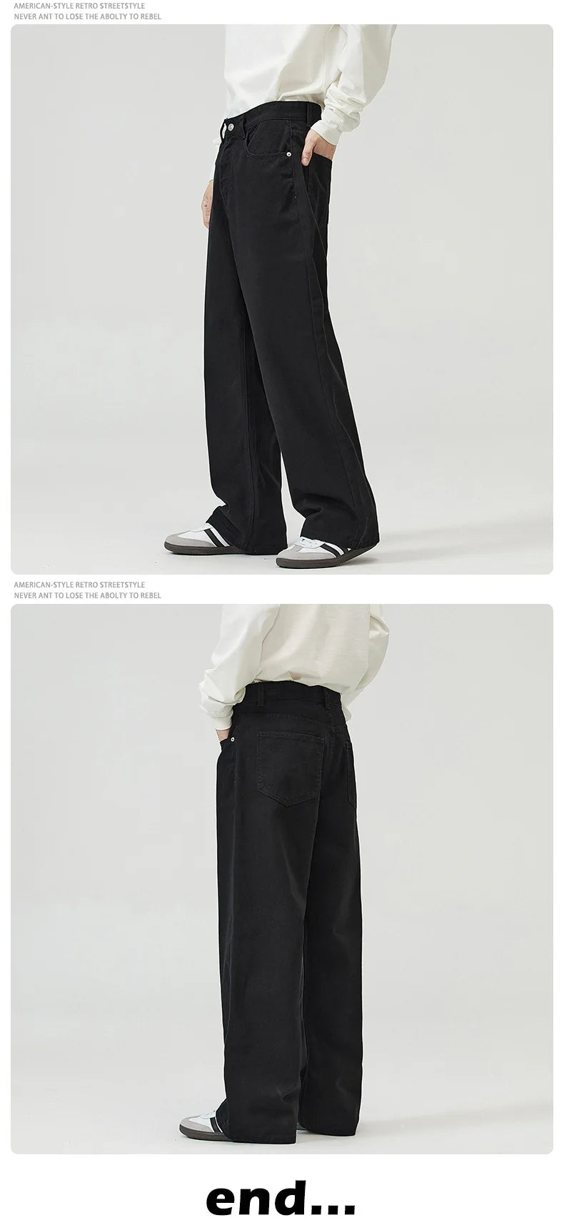 men solid color denim wide leg straight streetwear fashion loose casual jeans pants women y2k jeans trousers unique jeans style 1834
