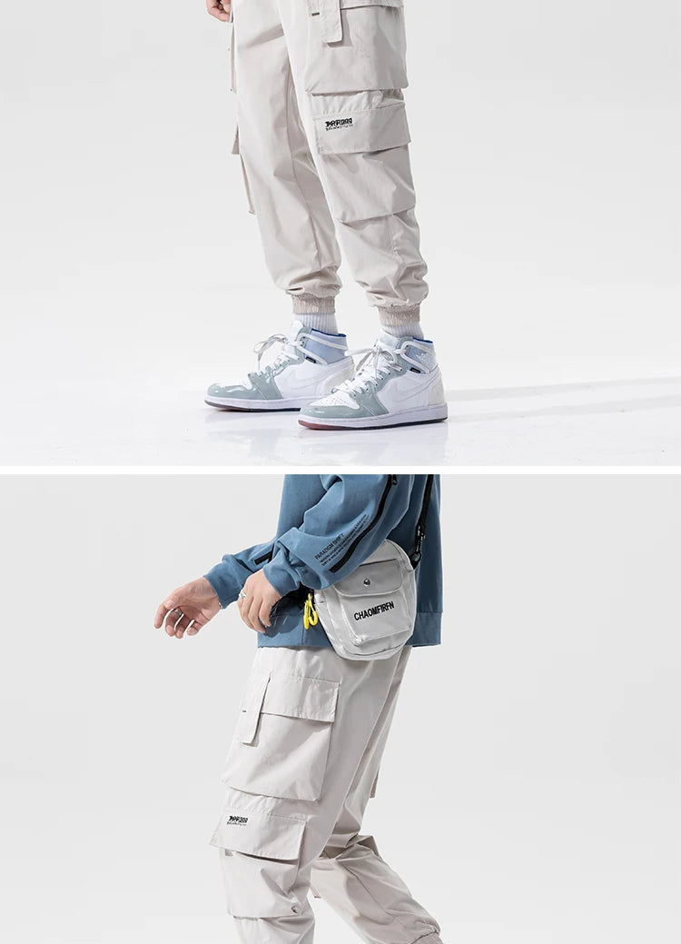 streetwear mens hip hop jogging pants casual men trousers big size loose sweatpants male 2023 new multi pocket harem pants 5xl unique joggers style 2898