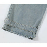 vintage multi pocket baggy jeans mens harajuku cargo denim pants retro hip hop straight loose jean pants men clothing baggy cargo bottoms