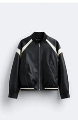 Spring And Autumn Men's Leather Jacket Coat American Baseball Suit Stitching Leather Jacket
