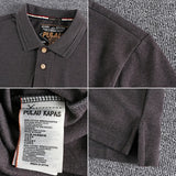 Gothic Vintage print – Summer Mens Polo Shirt Cotton Lapel T Shirt Retro Loose Soli