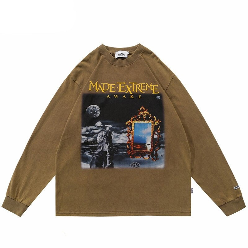 "Magic Mirror" Unisex Men Women Streetwear Graphic Sweatshirt Daulet Apparel
