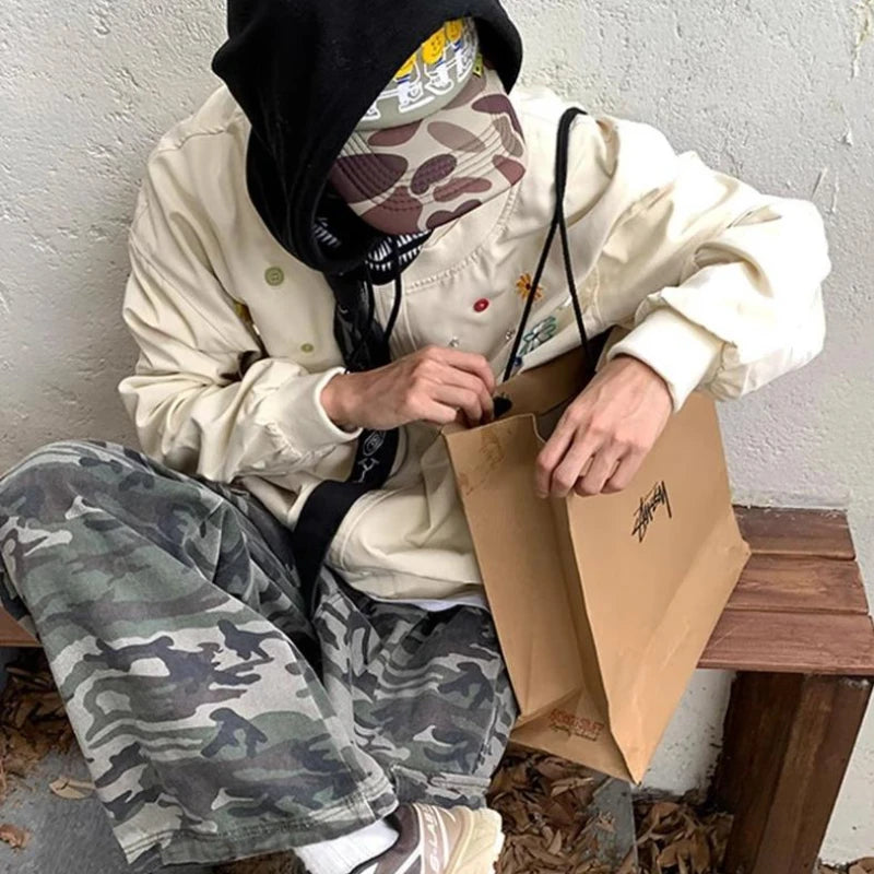 oversized grunge coat, photo-ready drip, for men, fall streetwear outfit, oversized style, layered fashion, modern aesthetic, graphic detail