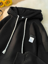 New in Solid Color Hooded Sweatshirts For Men And Women Y2K Streetwear Appliques Hoodies Autumn Oversize Fleece Pullover