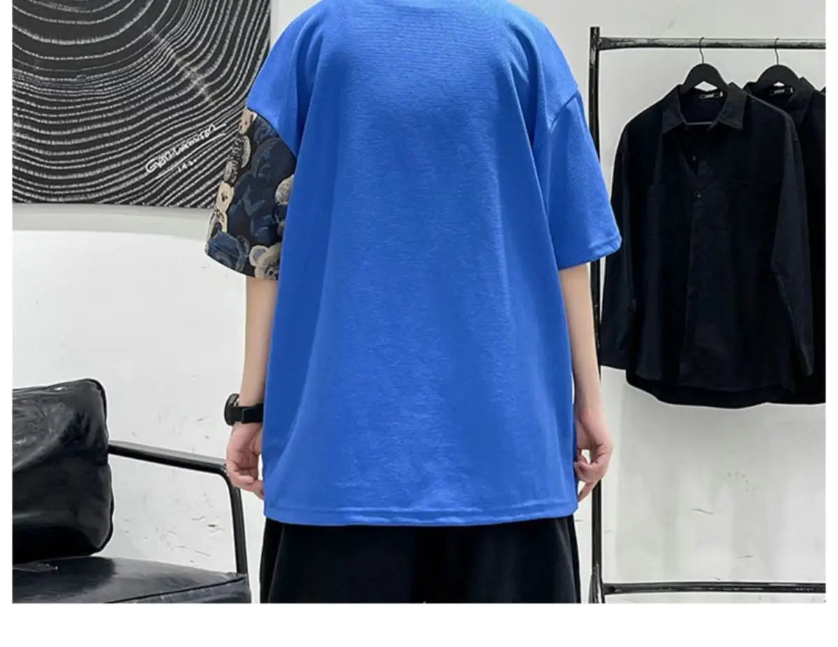 Skatercore Oversized shirt – Summer Short Sleeved Mens T Shirt Trend Loose And Versatile