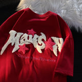 Vaporwave Aesthetic print tee – Cartoon 3D Letter Flocking Embroidery Hip Hop T Shirts Unise