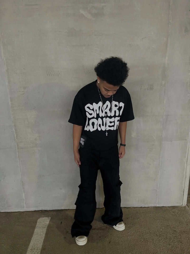 Harajuku Melting smiley – Smart Casual Harajuku Streetwear Graphic Y2K Tops Goth Men C