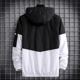 bold graphic coat, high-street look, for men, fall streetwear outfit, oversized style, layered fashion, modern aesthetic, graphic detail