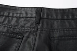 harajuku black jeans mens vibe waxed casual trousers straight pockets oversized pencil pants loose hip hop mens pants unique jeans style 4467