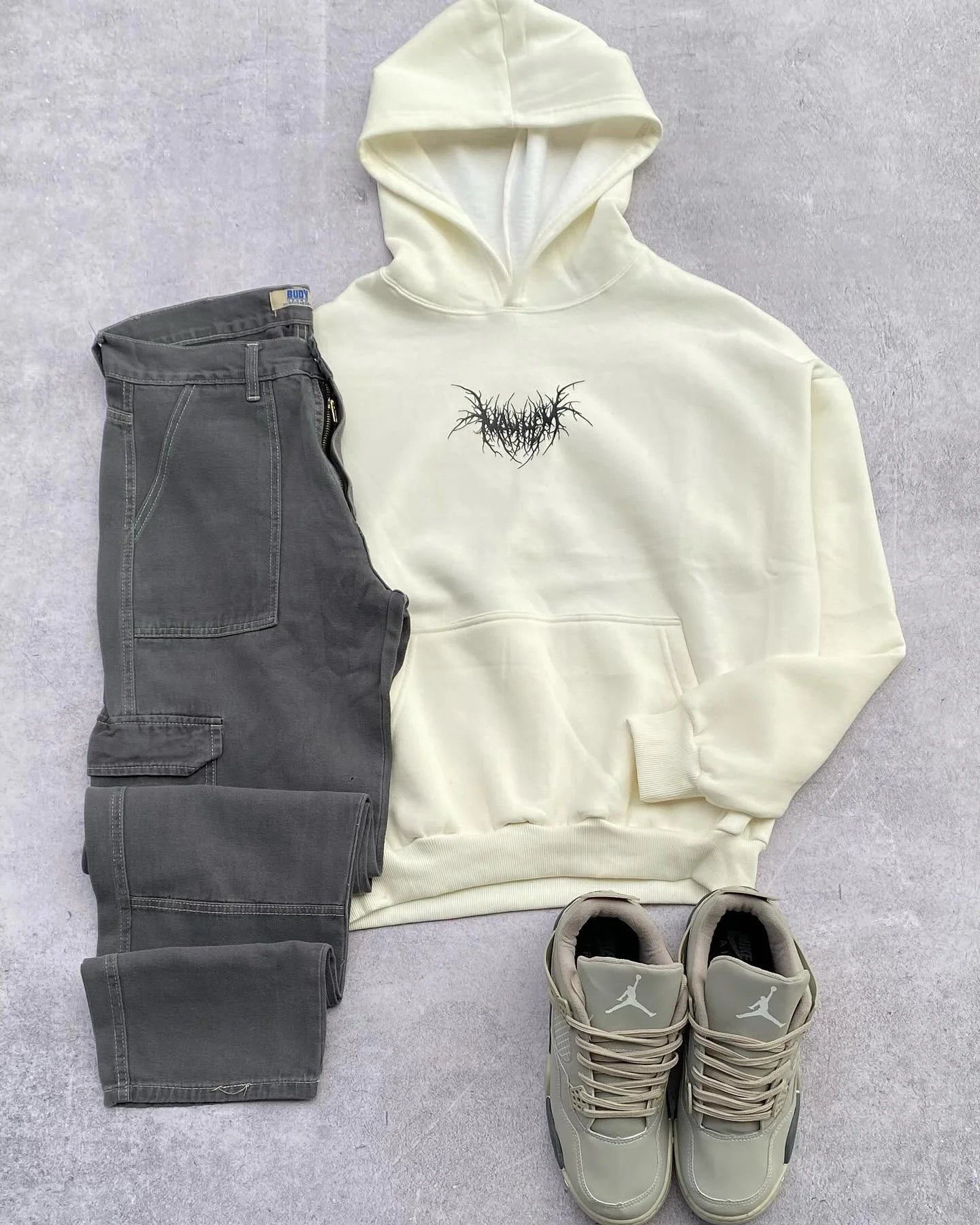 Throwback Y2K hoodie with classic 90s font