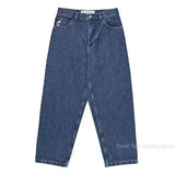vintage big boy embroidery denim shorts hot sell men y2k basketball skate harajuku men streetwear baggy jeans men clothing unique jeans style 4832