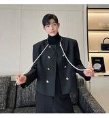 zip-up streetwear jacket, fall/winter fashion, men's streetwear fashion, trendy oversized fit, urban techwear design, modern 