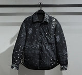 New fluorescent Luxury Men West Coast CRIPS Cashew Shirt Coats & Jackets / Down Coats Cotton Warm Winter Oversize Thin #A586
