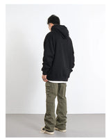 hip hip pants men bottom zipper cargo pants streetwear side pockets harajuku joggers unisex baggy loose straight cotton trousers unique joggers style 3230