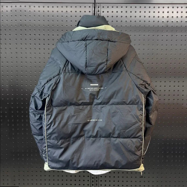 Winter down jacket men's warm new hooded large size outdoor down jacket men