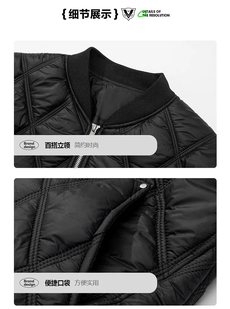 Winter men's cotton jacket stand-up collar baseball jacket men's cotton jacket