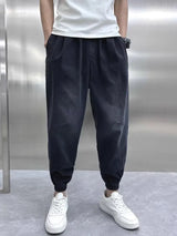 harajuku fashion harem pants mens printed cargo jeans vintage elastic waistband baggy jeans hip hop streetwear men clothing baggy cargo bottoms