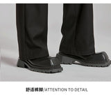extended length edition men streetwear fashion hip hop vibe straight black pant casual business suit long pants trousers unique default style 1754