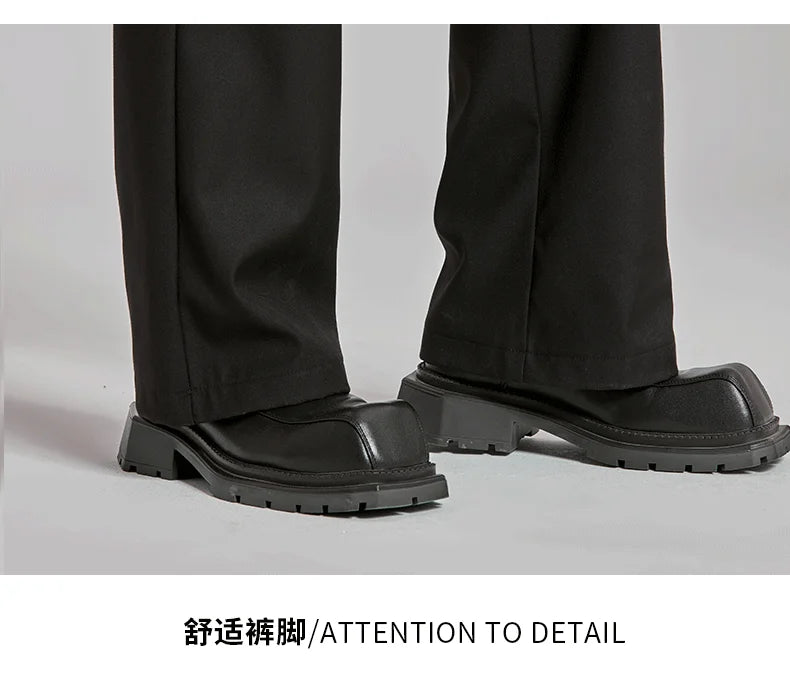 extended length edition men streetwear fashion hip hop vibe straight black pant casual business suit long pants trousers unique default style 1754